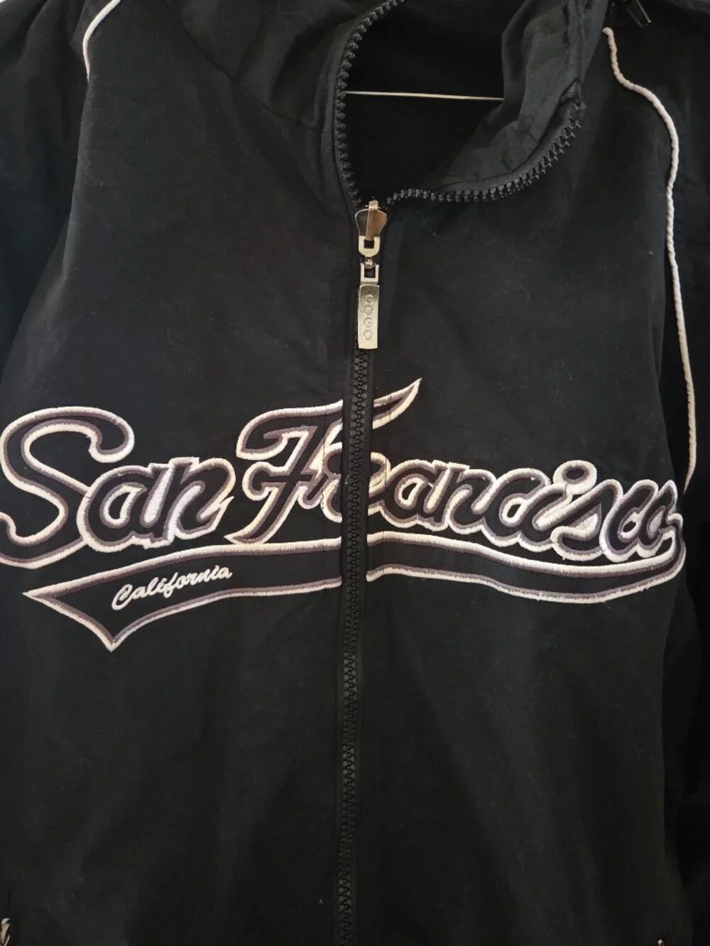 Brand New GoGo Sports Black San Francisco Heavy Weight Lined Hooded Jacket